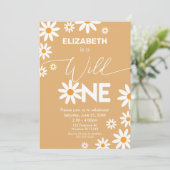 Invitación Daisies Wild One Birthday Party invitat 招待状 (スタンド正面)