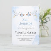 Invitacion de baby shower para gemelos 招待状 (スタンド正面)