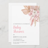 Invitacion de baby shower parninia tema boho 招待状 (正面/裏面)