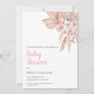 Invitacion de baby shower parninia tema boho 招待状