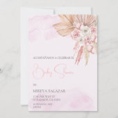Invitacion de baby shower parninia tema boho 招待状 (正面)