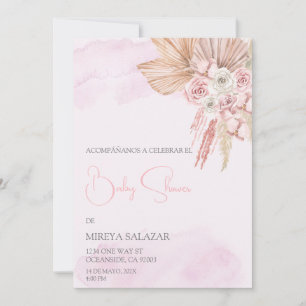 Invitacion de baby shower parninia tema boho 招待状