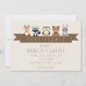 INVITACION DE BABY SHOWER - TEMA BOSQUE 招待状 (正面)
