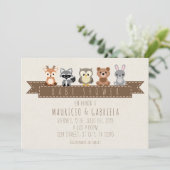 INVITACION DE BABY SHOWER - TEMA BOSQUE 招待状 (スタンド正面)