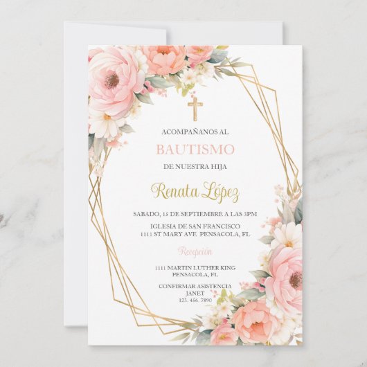 Invitacion de bautismo 招待状 (正面)