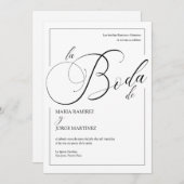 Invitacion de Boda_スペインのエレガントの結婚値 招待状 (正面/裏面)