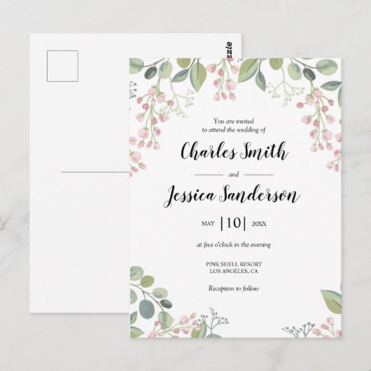 Invitación de Boda ポストカード (正面/裏面)