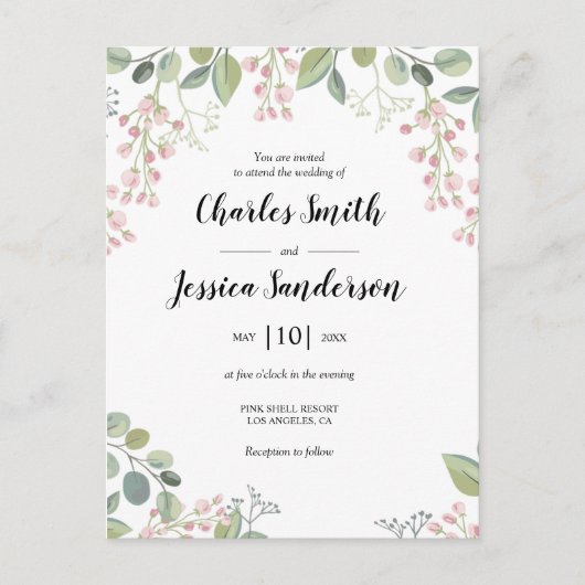 Invitación de Boda ポストカード (正面)