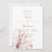 Invitación de boda con flor orquídea 招待状 (正面)