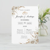 Invitación de boda con ramo y anillo 招待状 (スタンド正面)