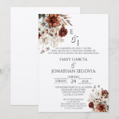 invitación de boda con terracota 招待状 (正面/裏面)
