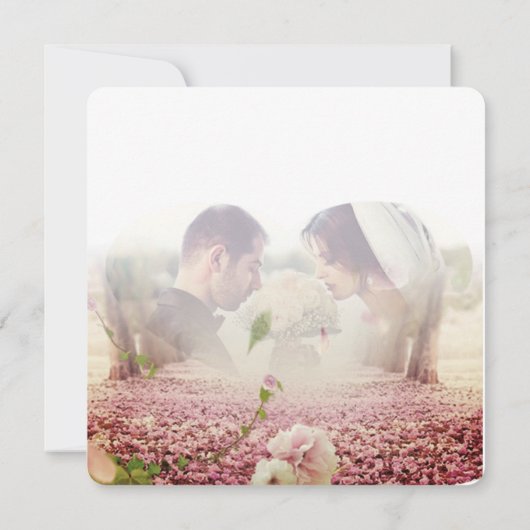 invitación de boda elegante con palomas 招待状 (裏面)