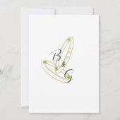 Invitación de Boda Elegante Dorado 招待状 (裏面)