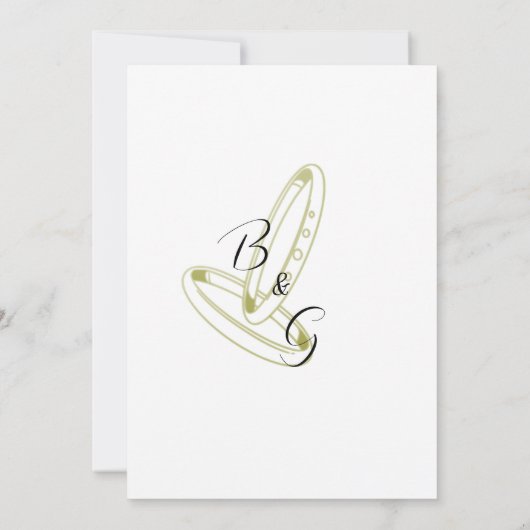 Invitación de Boda  Elegante Dorado 招待状 (裏面)