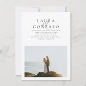 Invitación de Boda Elegante y Sencilla 招待状 (正面)