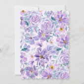 Invitación de Boda “Flores en Tono Lila” 招待状 (裏面)