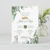 Invitación de Boda Nature 招待状 (スタンド正面)