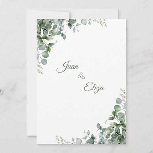 Invitación de Boda Nature 招待状 (裏面)