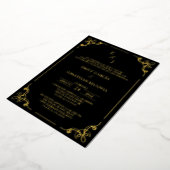 Invitación de boda negro y oro gold foil  箔招待状 (回転した状態)