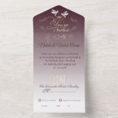 invitación de boda personalizada con anillos オールインワン招待状 (内側)