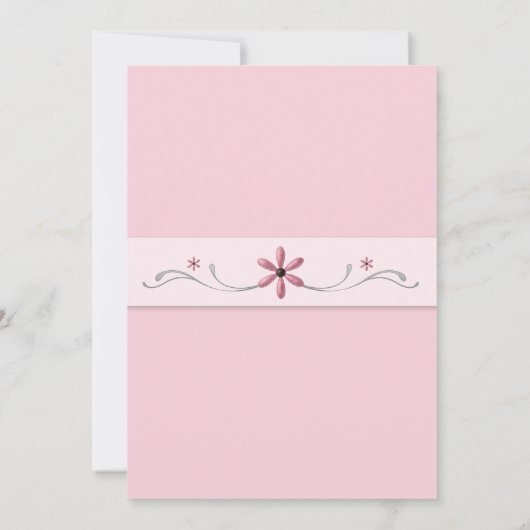 Invitación de Boda - Pink Flower 招待状 (裏面)
