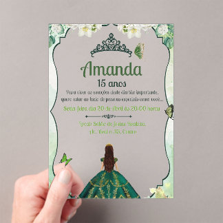 INVITACION DE BODA / QUINCEAÑERA EN ACRILICO DE 5X アクリル招待状