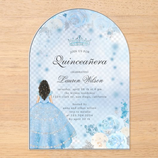 INVITACION DE BODA / QUINCEAÑOS ACRILICO OVALADO アクリル招待状 (正面)