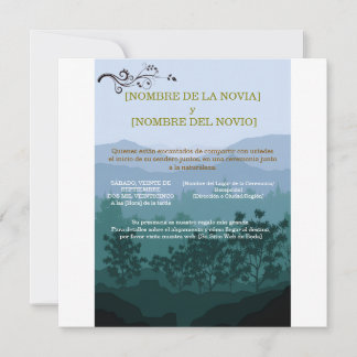 Invitación de Boda Rústica Elegante