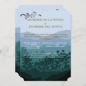 Invitación de Boda Rústica Elegante 招待状 (正面/裏面)