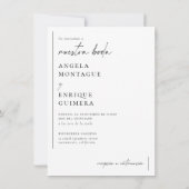 Invitación de Boda Simple y Moderna 招待状 (裏面)