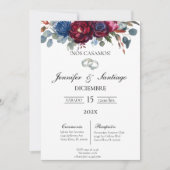 Invitación de boda tema jewel  招待状 (正面)