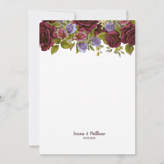 Invitación de Boda - Wedding Invitation 招待状 (裏面)