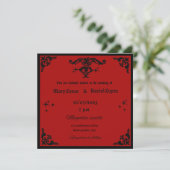invitacion de bodas gotica roja y negro 招待状 (スタンド正面)