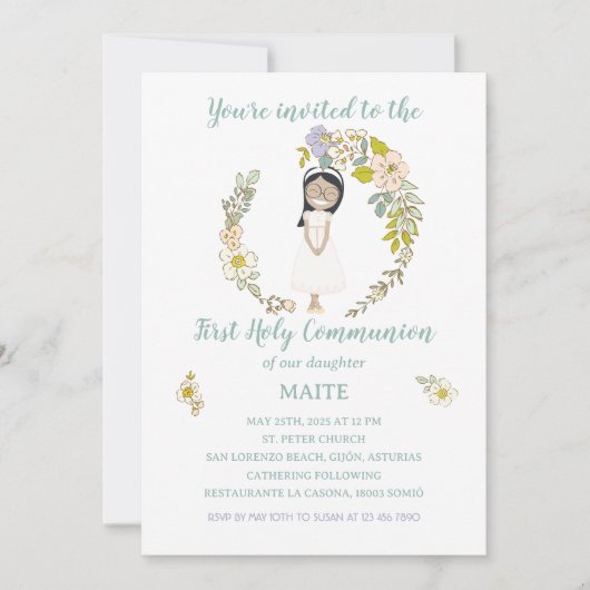 Invitación de Comunión MAITE 招待状 (正面)