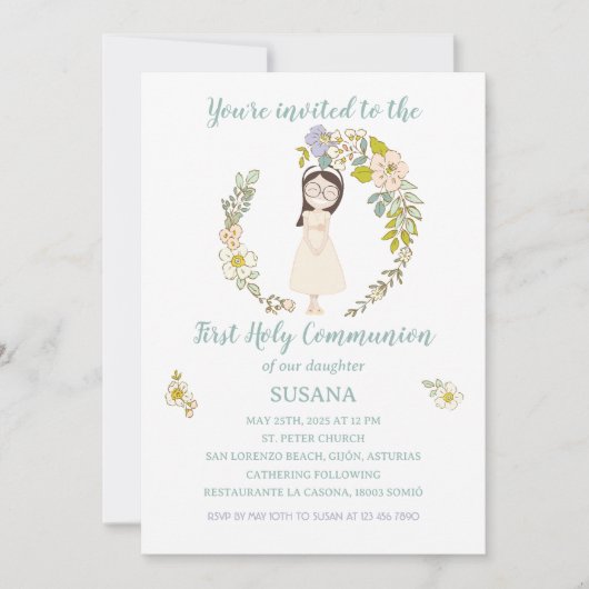 Invitación de Comunión SUSANA 招待状 (正面)