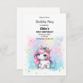 Invitación de Cumpleaños 招待状 (正面/裏面)