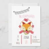 invitacion de cumpleaños 招待状 (正面)