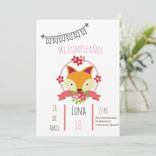 invitacion de cumpleaños 招待状 (スタンド正面)