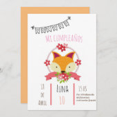 invitacion de cumpleaños 招待状 (正面/裏面)