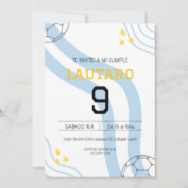 Invitación de cumpleaños Argentina 招待状