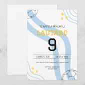 Invitación de cumpleaños Argentina 招待状 (正面/裏面)