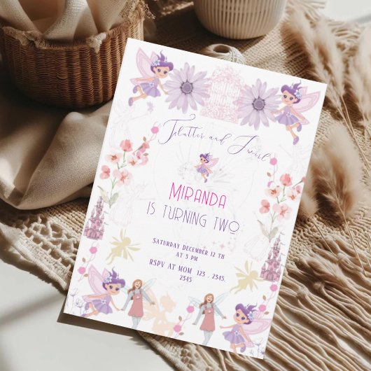 Invitación de cumpleaños de hadas Invitation 招待状