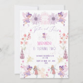 Invitación de cumpleaños de hadas Invitation 招待状 (正面)