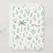 Invitación de cumpleaños de Safari Fiesta Animales 招待状 (裏面)