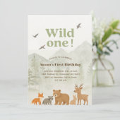 Invitación de cumpleaños de Wild One Woodland 招待状 (スタンド正面)