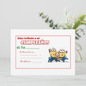invitación de cumpleaños Minion! 招待状 (スタンド正面)