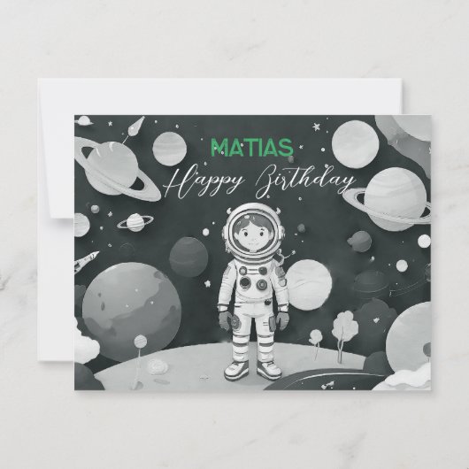 Invitación de cumpleaños personalizada 招待状 (裏面)