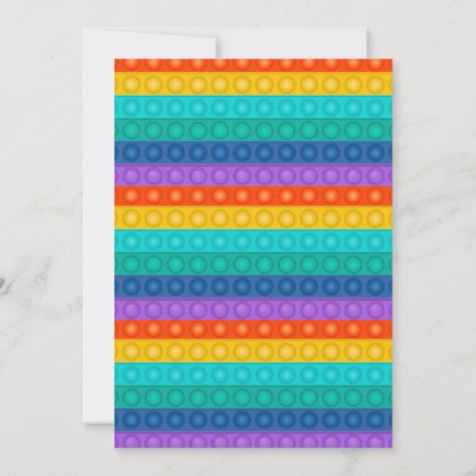 Invitación de cumpleaños Pop It 招待状 (裏面)