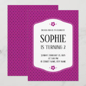 Invitación de fiesta de cumpleaños o baby shower 招待状 (正面/裏面)