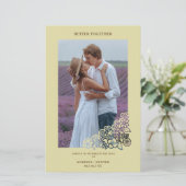 Invitación de marco botánico para Boda fotográfico (スタンド正面)